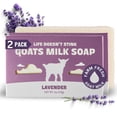 thumbnail image 1 of Stinkbug Jabón de leche de cabra orgánico natural con ingrediente natural de lavanda, 4 onzas, paquete de 2, 1 of 5