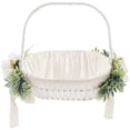thumbnail image 3 of Cesta de regalo para niña de las flores, cesta de galletas, cesta de pétalos de rosa, cesta romántica de flores de satén tejido, 3 of 8