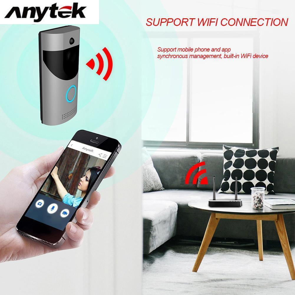 Black B10 Doorbell Receiver Set EU Plug Anytek B30 Wireless WiFi Intercom Video Doorbell