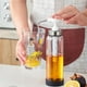 thumbnail image 5 of Wosthever Dispensador de bomba de salsa de vidrio Reemplazo portátil Botella de cocina rellenable de boca ancha transparente Organizadores de utensilios de cocina 500ml, 5 of 6