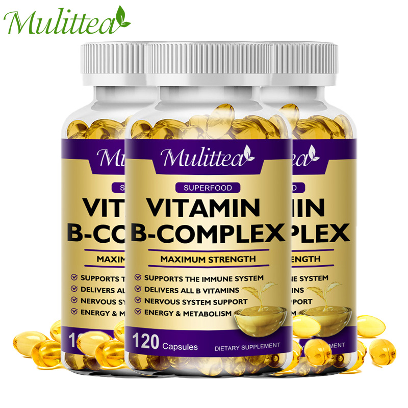 Vitamin B Complex Capsules- B Vitamins Including B12, B2, B6, Folic Acid - Vitamin B Supplement - Support Healthy Energy Metabolism -360 Vegetarian Capsules