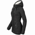 thumbnail image 4 of Waterproof Warm Hooded Winter Coat Thickend Fleece Lined Cotton Coat For Women_c*, 4 of 5