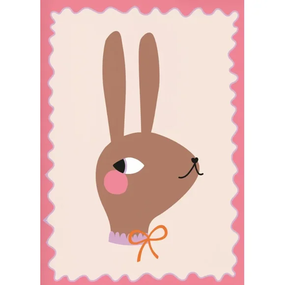 Cute Cat Fox Dog Horse Bunny Red Polka Dots Illustration Poster Canvas Painting Print for Kids Nursery Wall Home Decor Cuadros50 x 70 cm (without frame),07