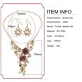 thumbnail image 2 of 3PCS Earring Necklace Set Vintage Flower Statement Necklace Drop Earrings, 2 of 7