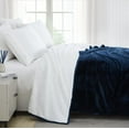 thumbnail image 2 of Southshore Fine Living, Inc. Sherpa Fleece Blanket, Reversible Blue Throw Blanket, 110 X 98, Blue, 2 of 6
