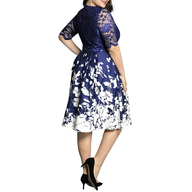 Plus size trapeze cocktail dresses top