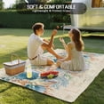 thumbnail image 4 of Beach Coastal Beige Outdoor Rug for Patio/Deck/Porch, Non-Slip Large Area Rug 5 x 7 Ft, Nautical Shell Starfish Coral Summer Indoor Outdoor Rugs Washable Area Rugs, Camping Rug Carpet Runner, 4 of 8