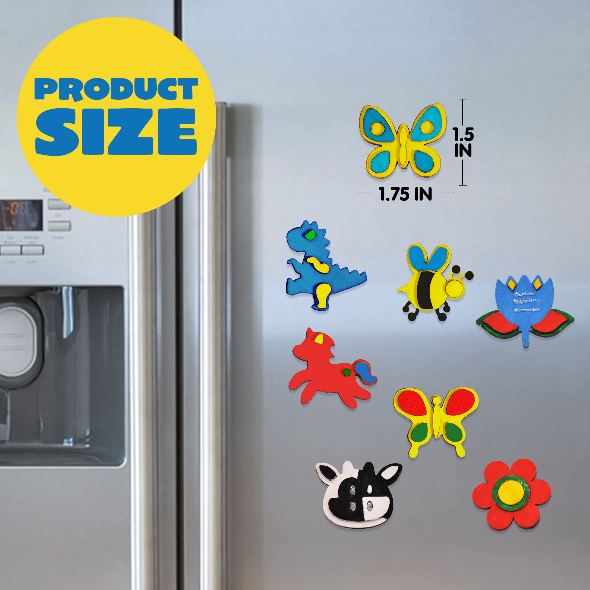 Joyfy 12-Piece Wood Magnet Painting Kit photo 6