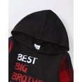 thumbnail image 4 of 7Y Kids Boys Clothes 8 Years Boys Fall Winter Pant Set Big Boys Long Sleeve Letter Print Hooded Top Jeans Pants 2PCS Outfits Set Black, 4 of 8