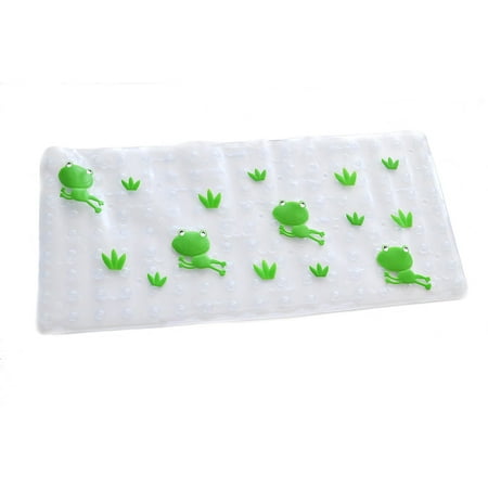Baby Bath Mat Mold Resistant ABELE (R) Frog Baby Kids Safety Tub Shower Non Slip Bath Mat, Skid Proof and Anti Bacterial, Mildew Mold Resistant Bathtub Mat, Vinyl (Green Frog) ()