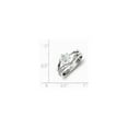thumbnail image 2 of Sterling Silver 2-piece Cubic Zirconia Wedding Ring - Size 6, 2 of 2