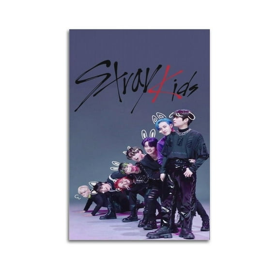Stray Kids Korean Boy Band Kpop Poster Poster Album Cover Posters for Bedroom Wall Art Canvas Posters Music Album Cover Poster