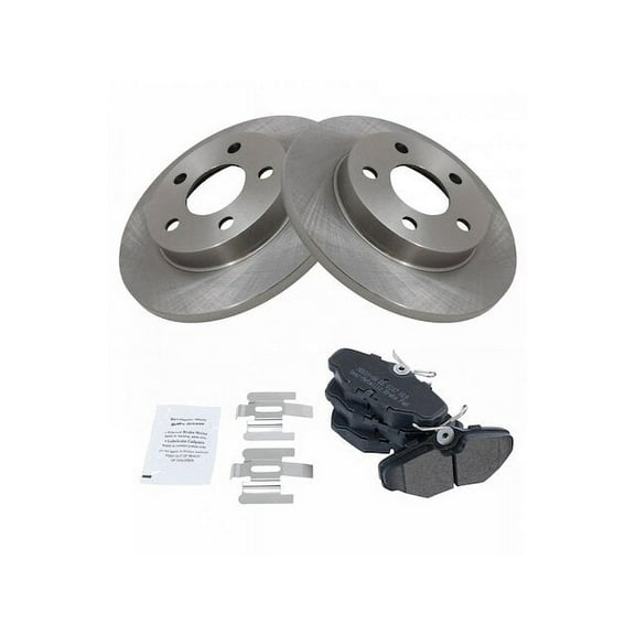 Rear Brake Pad and Rotor Kit - Compatible with 1993 - 2007 Ford Taurus 1994 1995 1996 1997 1998 1999 2000 2001 2002 2003 2004 2005 2006