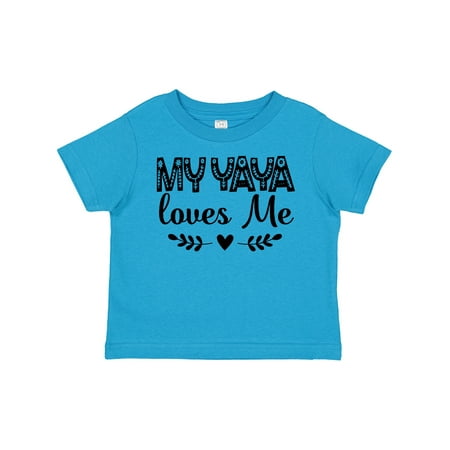

Inktastic My Yaya Loves Me Scandinavian Gift Toddler Toddler Girl T-Shirt