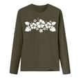 thumbnail image 5 of HUITKMM T-Shirts en Coton pour Femmes T-Shirt Décontracté Imprimé à Col Rond à Manches Longues pour Femmes, 5 of 5