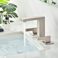 thumbnail image 3 of sumerain 8 Inch Widespread Brushed Nickel Bathroom Faucet 2 Handles Lavatory Faucet with Quick Install Hose, 3 of 9