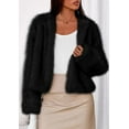 thumbnail image 5 of PRETTYGARDEN Womens Winter Coats Fluffy Cropped Faux Fur Jacket Long Sleeve Open Front Shaggy Outerwear Trendy Clothes, 5 of 8