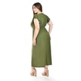 thumbnail image 3 of Vestido largo manga volantes Roman Fashion /Tallas Extras, 9940-SO (Verde militar) verde 40, 3 of 5