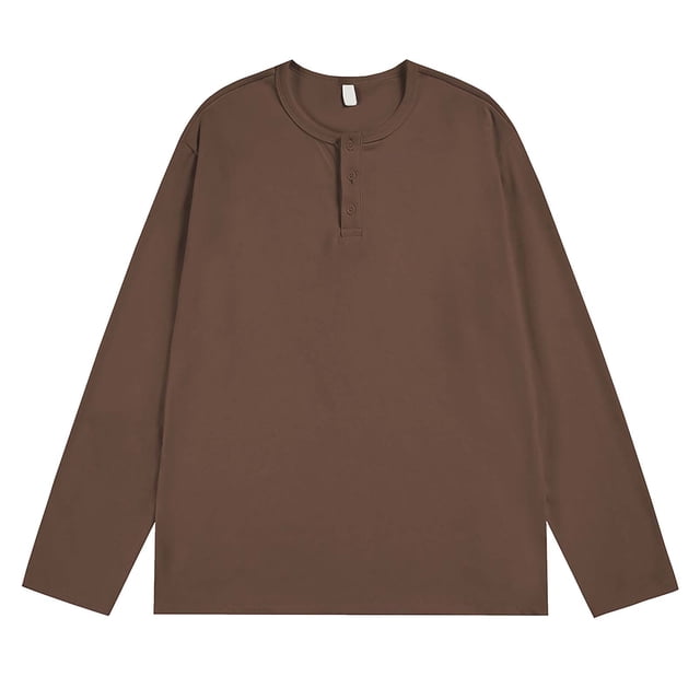 pstuiky camisetas de manga larga para hombre, Blusa informal de manga larga con botones, estilo vintage, cálida y a la moda para hombre camisetas de hombre xxl