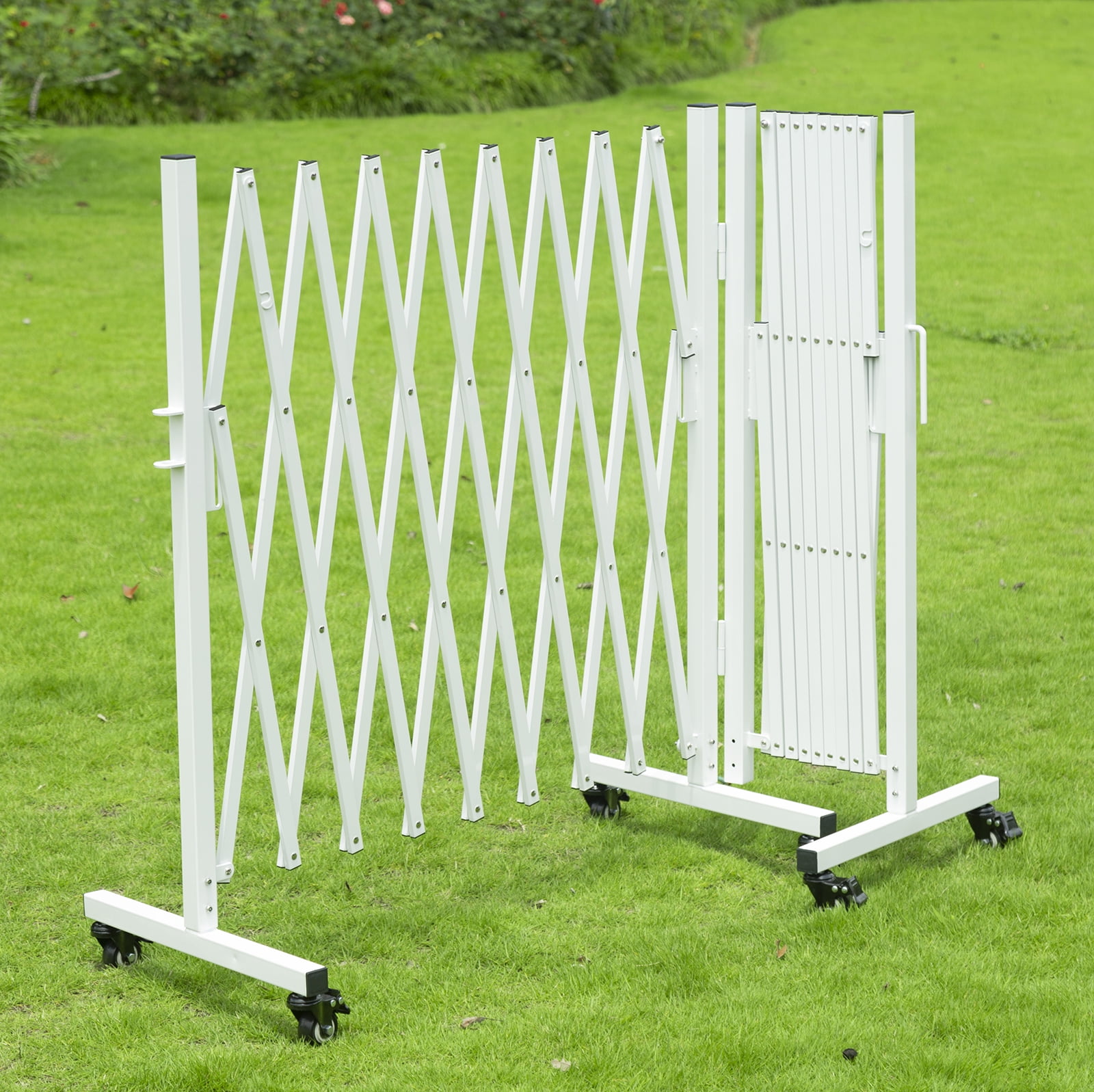 Retractable store garden gate