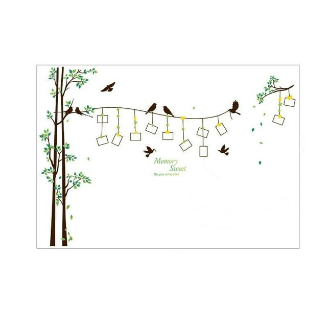 Vinilo Decorativo Dara Baby Árbol Porta Retratos aves
