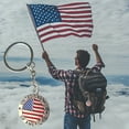 thumbnail image 5 of Yhmxh American Flag Keychain Independence Day Alloy Keychain Red White Blue Flag USA Flag Keychain Cute Key Charms Patriotic US Keyring for Keys Backpacks, 5 of 6
