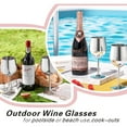 thumbnail image 3 of Juego de copas de vino para exteriores, copas de vino irrompibles, diseño moderno y elegante, aptas para alimentos, más duraderas que el vidrio, mejoran el aroma del vino, paquete de regalo para, 3 of 6