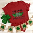 thumbnail image 4 of Qiopertar Haut à Manches Courtes Col Rond Imprimé Graphique pour la Saint-Patrick pour Femmes Grandes Économies de Vacances! Offres de la Semaine Liquidation, 4 of 7