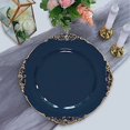 thumbnail image 3 of Balsa Circle 6 Navy Blue 13" Acrylic Round Charger Plates Decorations Embossed Rim, 3 of 8