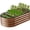 Brown, variant on GVDV Raised Garden Bed Outdoor, 4x2x1ft Backyard Oval Metal Raised Bed with Easy Assembly, Garden Bed for Gardening Vegetables, Fruits, Flowers - Dark Gray