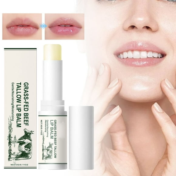Children's Day Clearance Matte Lipstick Tallow Lip Balm Natural Lip Balm Beef Tallow for Skin Tallow Balm Unscented Finished Beef Tallow Moisturizing Hydrates Dry Lips Moistur Lip Plumper Flash Sale