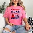 thumbnail image 2 of Proud Parent Supporting U.S. Air Force, Crunchberry Comfort Colors T-Shirt, Medium, 2 of 3