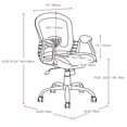 thumbnail image 2 of Atlin Designs Chaise de Bureau en Tissu Moderne avec Assise Rembourrée en Rouge, 2 of 7