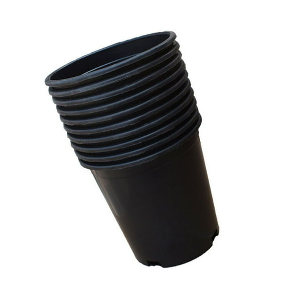 10 Pack Nursery Pot, 2 Gallon Nursery Container Injection Molded Pot Fit For Plants Soil Growers or Hydroponics, Black