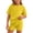 Yellow, variant on BXJX Girls Summer Outfit Sets, Short Sleeve Crew Neck 2 Piece T-Shirt and Shorts Set Hot Pink Size 14-16 T