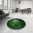 thumbnail image 3 of Ahgly Company Indoor Round Patterned Night Black Area Rugs, 4' Round, 3 of 6