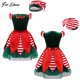 thumbnail image 2 of Girls Christmas Tutu Dress Elf Santas Clause Cosplay Costume Theme Party Xmas New Year Carnival Roleplay Stage Show Clothing16 Gong Bohan LED, 2 of 2