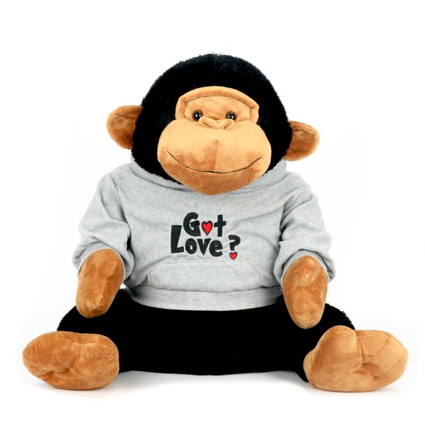 Way to Celebrate 36" Valentine XL Plush Sitting Animal with Hoodie