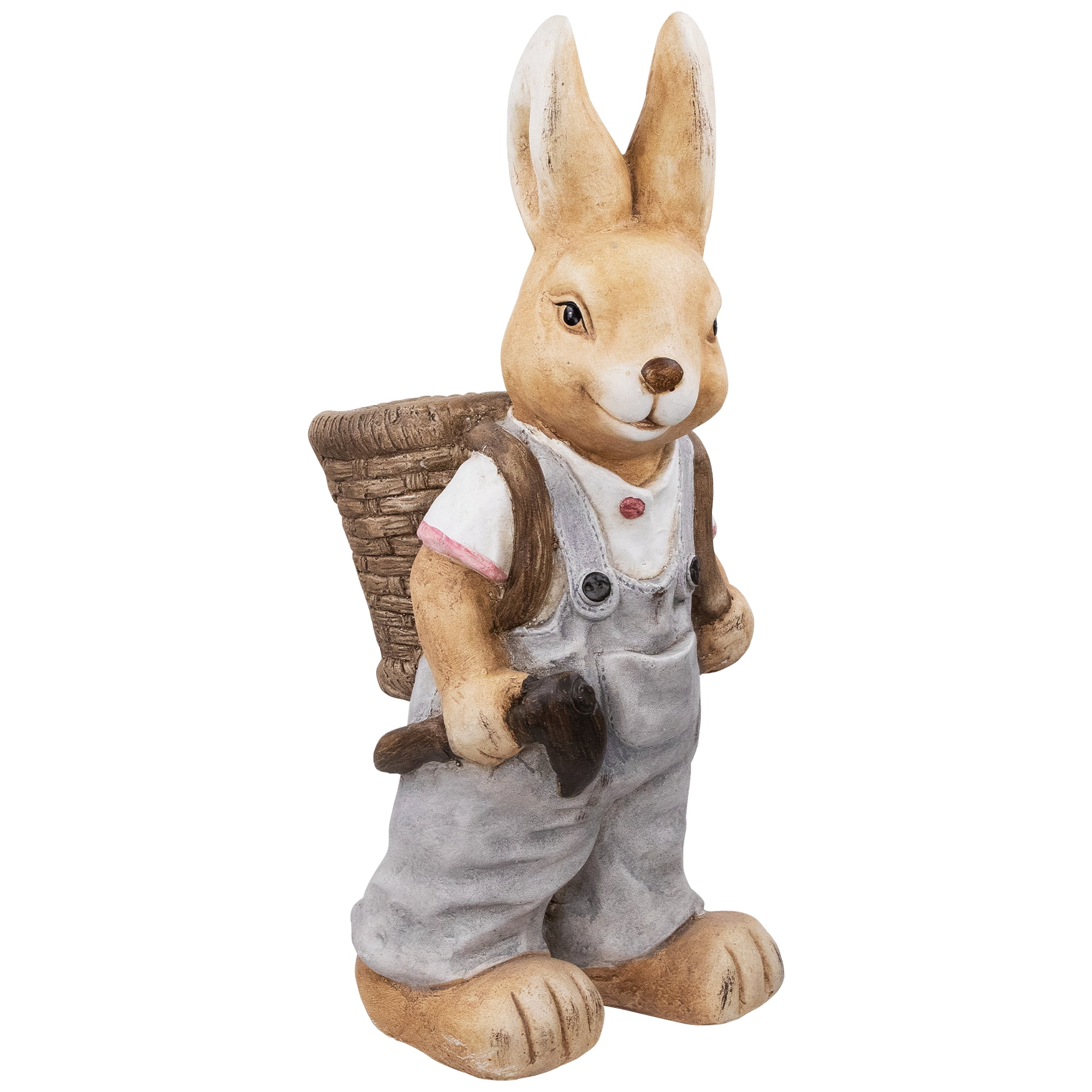 Northlight Boy Rabbit Outdoor Easter Garden Planter - 19.25"