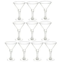 10pcs Clear Plastic Martini Cups Transparent Wine Containers