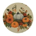 thumbnail image 2 of WYYP  Fall Tablecloth Round Tablecloth with Multi Pumpkin Autumn Table Cloth Thanksgiving Table Cover for Party Dining Picnic Table Decorations White, 2 of 7