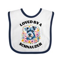 Inktastic Schnauzer Dog Lover Girls Baby Bib