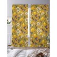 thumbnail image 2 of Orange Yellow Lemon Birds Sheer Curtains 96 Inch Length 2 Panels Set, Summer Botanical Tropical Voile Window Treatment Semi Sheer Long Curtains Drapes for Bedroom/Living Room/Kitchen 52"x96"x2, 2 of 7