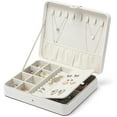 thumbnail image 1 of Joyero, joyero para niñas, regalos para adolescentes, joyero de cuero grande, almacenamiento de joyas para pendientes, caja de collar, joyería para mujeres, 1 of 7