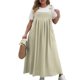 thumbnail image 2 of Vestido de Verano para Mujer, Talla Grande, Informal, Sin Mangas, con Tirantes Finos, para Playa Albaricoque XL, 2 of 8