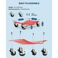 thumbnail image 3 of Car Wheel Dolly Set of 4,6000lbs Capacity Heavy Duty Vehicle Mover with 360° Swivel Casters and Brakes, Steel Tire Moving Skates for Garage Storage, Moving Cars, Trucks, Trailers, 3 of 7