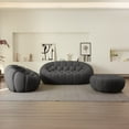 thumbnail image 6 of Sodrens 79.53" Bubble Couch,Modern Upholstered Mesh Fabric Lazy Floor Sofa,3D Honeycomb Shape Bubble Sofa Curved Couch for Living Room,Office,Apartment,No-Assembly(Dark Grey,Loveseat), 6 of 10