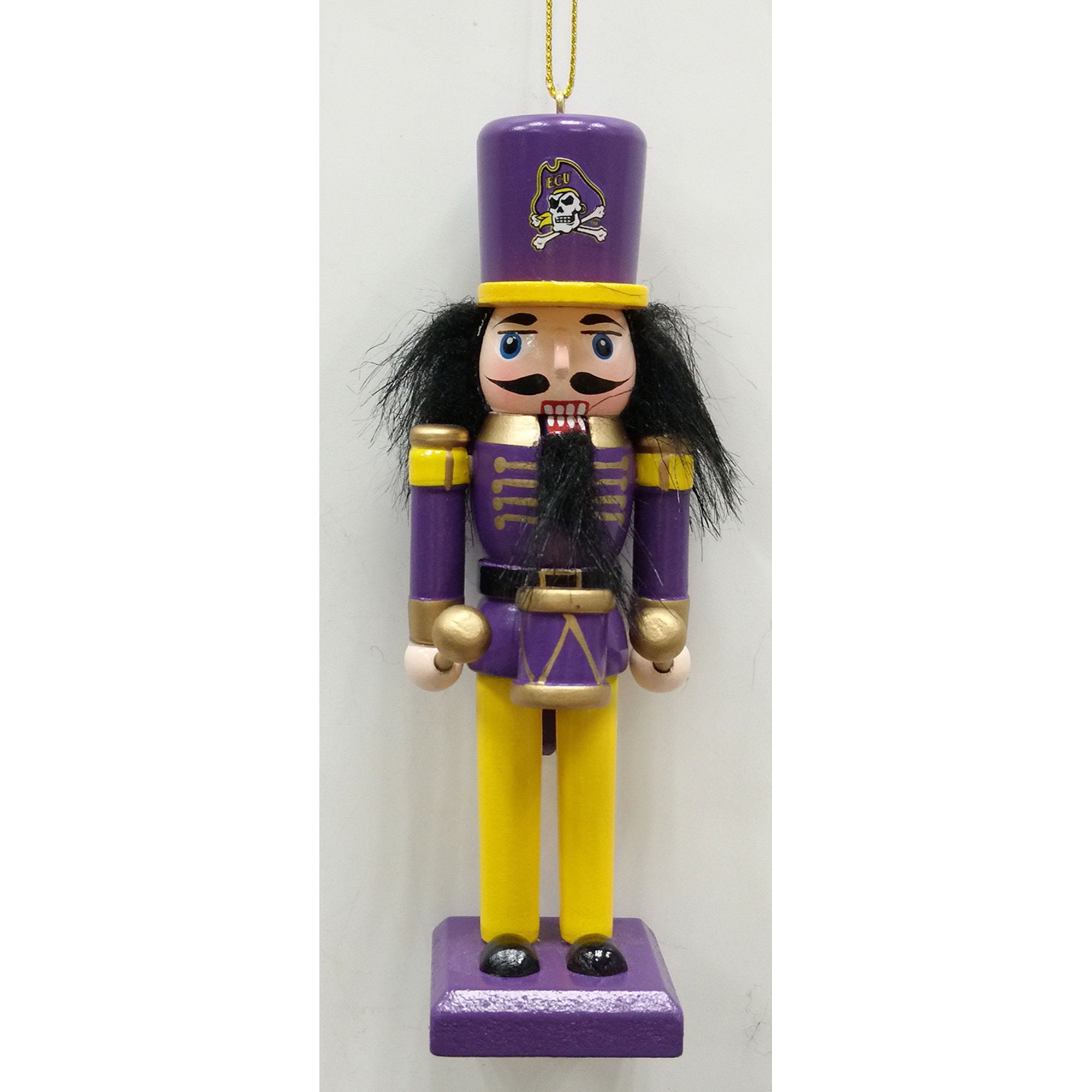 6" Purple and Gold Nutcracker Hanging Christmas Ornament with East