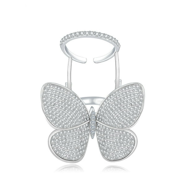 Anillo abierto para mujer, diamantes de imitación, boda, fiesta, celebración, playa, trabajo, tienda, cita, viaje, joyería de moda para mujer Ropa, zapatos y accesorios Miscelánea talla 7 Minnieouse AP015118-03