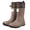 Brown, variant on Rain Boots For Men Women Comfortable Mid High Calf Rubber Outdoor Hiking Camping Adventure Footwear Rain Shoes,Black,Big Kids_2.5